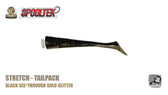 A Band of Anglers SPOOLTEK™ STRETCH™ Black See-Through Gold Giltter Tailpack