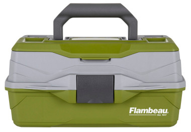 Flambeau 1 Tray Tackle Green/Gray Hard Tackle Box 