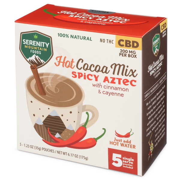 CBD Hot Cocoa Mix - Spicy Aztec flavor - Cayenne & Cinnamon - CBD Hot Chocolate