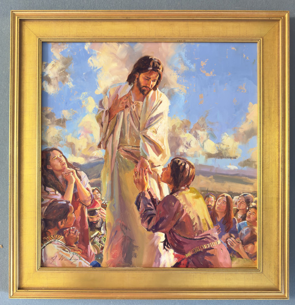 The Light and Life of the World Framed Original Oil Study