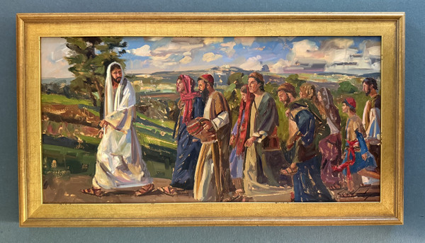 Come Follow Me Framed Original Oil Study