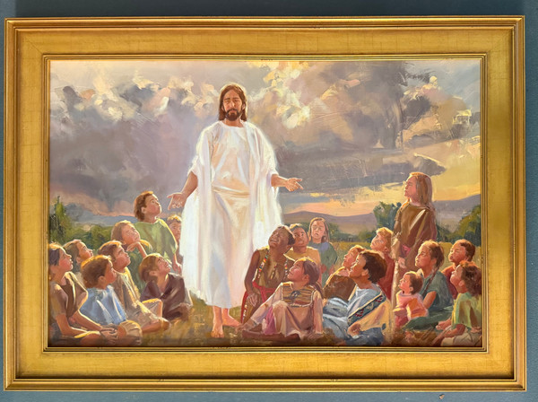 Behold Your Little Ones Framed Original Oil Study