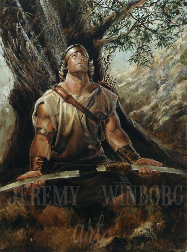 Nephi's Broken Bow Original (SOLD) Jeremy Art