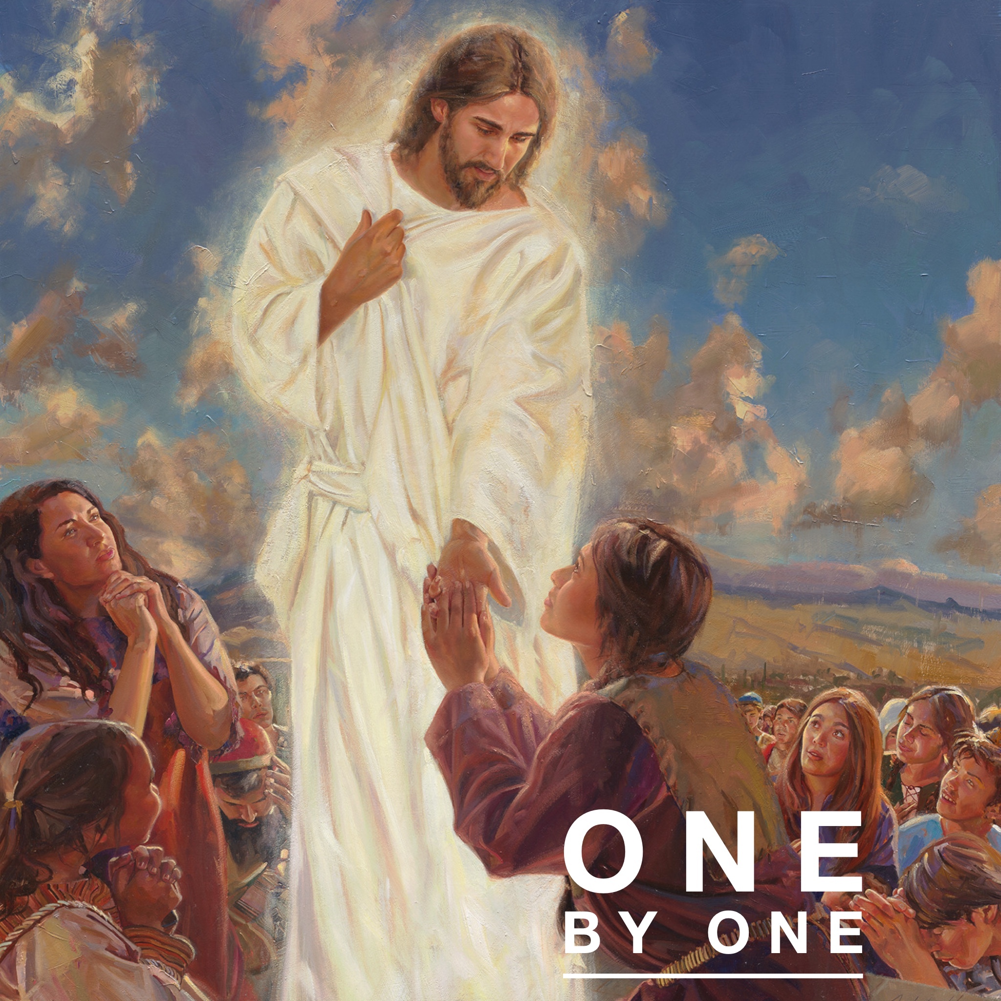 one by one lds painting savior resurrected Jeremy Winborg