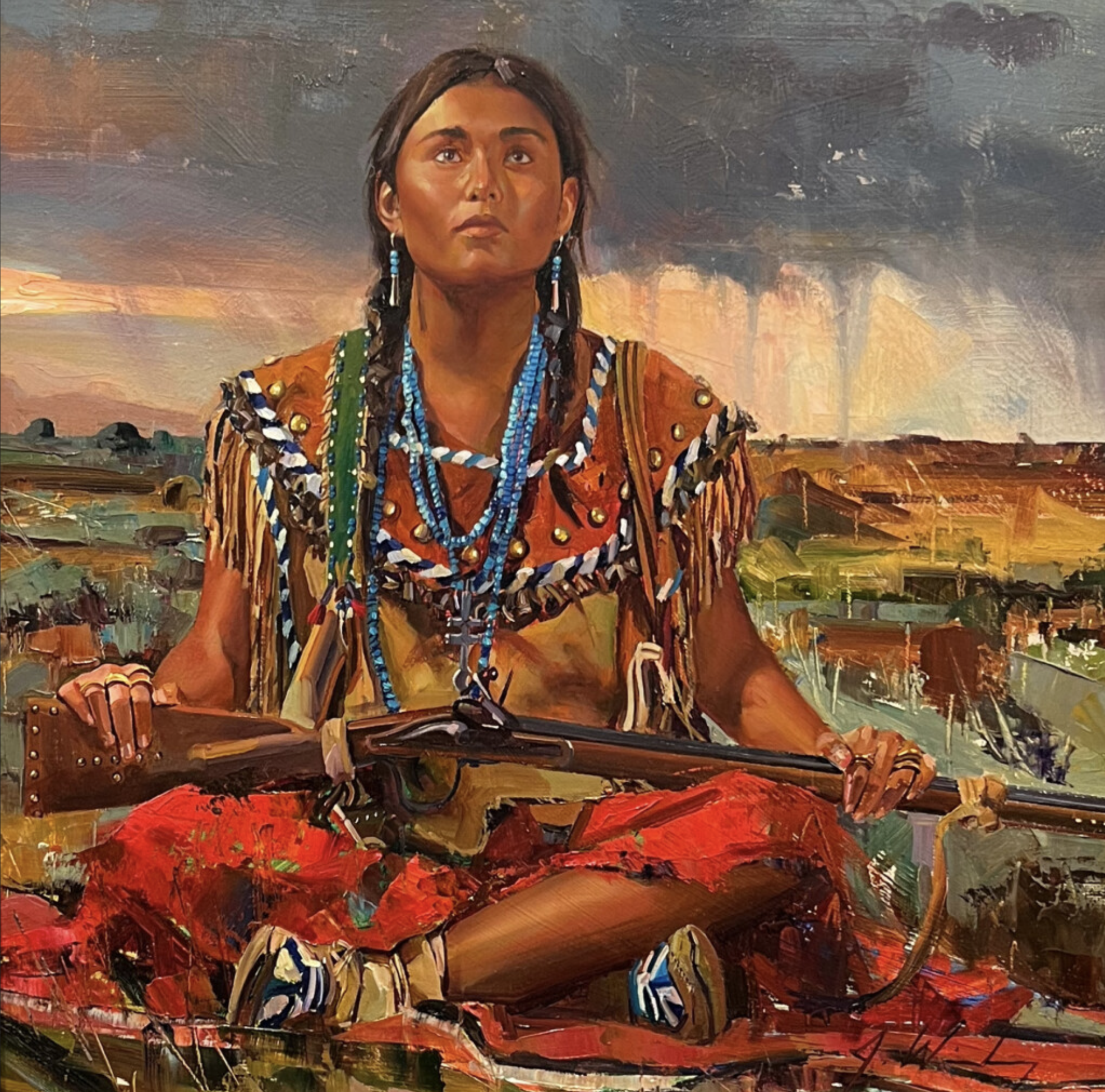 Spirit of the Rising Storm Native American Indian art