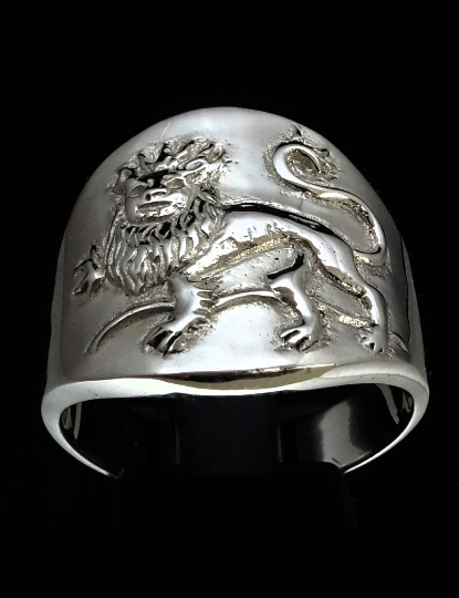 Sterling silver Zodiac ring Leo The Lion Horoscope high polished 925 silver