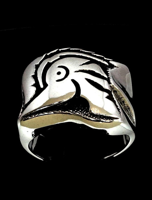 Sterling silver ring Gladiator Helmet Roman Centurion high polished 925 silver