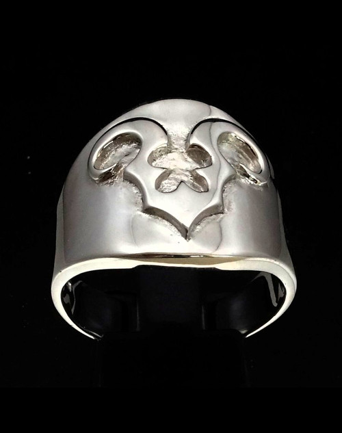 Sterling silver ring  Aries Zodiac symbol high polished 925 silver