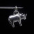 Sterling silver Animal Pendant Little Rhinocerus Big Game wild Animal Africa high polished 925 silver