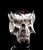 Sterling silver Skull ring 13 Outlaw Biker symbol on Vampire Skull with Red enamel high polished 925 silver men's ring