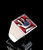 Sterling silver Chess symbol ring The Queen Medieval Crown with Red enamel high polished 925 silver