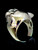 Sterling silver Animal ring Cougar Panther head high polished and antiqued 925 silver