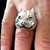 Sterling silver Animal ring Pit Bull Dog with a sparkling White CZ Collar high polished 925 silver