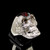 Sterling silver Biker ring 1 % Tattoo Outlaw Skull with Red enamel high polished 925 silver