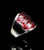 Sterling silver English Flag ring Three Lions coat of arms England on Red enamel Shield high polished 925 silver