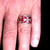 Sterling silver ring Fleur de Lis France Medieval symbol French Lily Flower with Red enamel high polished 925 silver