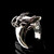 Sterling silver Bull Dog ring Breed Dog high polished and antiqued 925 silver animal ring