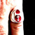 Sterling silver ring Double Axe symbol Ninja assassin with Red enamel high polished 925 silver