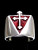 Sterling silver Coptic Cross ring medieval Christian Religion with Red enamel high polished 925 silver