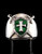 Sterling silver ring Knights Templar Cross on Shield and Crossed Swords with Green enamel high polished 925 silver