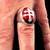 Sterling silver ring Lorraine Cross France Heraldic symbol on Red enamel oval dome high polished 925 silver