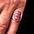 Sterling silver English Flag ring 3 Lions coat of arms England on Red enamel Shield high polished 925 silver