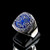 Sterling silver ring Brigid's Cross Celtic Irish Birgit's Knot Ireland with Blue enamel high polished 925 silver