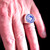 Sterling silver men's ring Knights Templar Sigillvm Crusaders coat of arms with Blue enamel high polished 925 silver