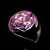 Sterling silver ring Three Hares in Circle The Tinners Rabbits ancient Celtic symbol Triskelion with Purple enamel