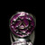 Sterling silver ring Three Hares in Circle The Tinners Rabbits ancient Celtic symbol Triskelion with Purple enamel