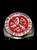 Sterling silver ring Flemish Lion Belgium Ik ben Vlaming with Red enamel high polished 925 silver men's ring