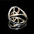 Sterling silver Peace symbol ring anti war high polished 925 silver unisex ring