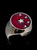 Sterling silver Chinese Flag ring China dark red enamel high polished