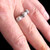 Sterling silver skull ring 6 mini skulls with 12 white CZ eyes high polished and antiqued 925 silver