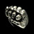 Heavy Sterling silver men's ring Fist with Knuckle Duster high polished 925 silver