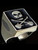 Sterling silver men's ring Hard rock Skull on Crossed Guitars with Black enamel high polished 925 silver