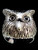 Sterling silver animal ring Owl head high polished 925 silver