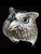 Sterling silver animal ring Owl head high polished 925 silver