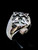 Sterling silver Christian symbol ring Cross Barbee Heraldry high polished and antiqued 925 silver