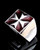 Sterling silver ring Maltese Cross Malta Crusaders with Red enamel high polished 925 silver