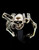 Sterling silver Skull ring Evil Skeleton high polished 925 silver