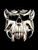 Big Sterling silver men's ring Vampire Skull Nosferatu 925 silver Biker ring
