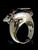 Big Sterling silver men's ring Vampire Skull Nosferatu 925 silver Biker ring