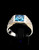 Classic Sterling silver ring with a Stunning Princess cut Blue CZ high polished 925 silver