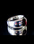 Sterling silver Gemstone ring with a Natural Dark Red Garnet 925 silver