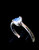 Sterling silver women's ring with a pear cut Blue Fire Moonstone Gemstone high polished 925 silver