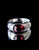 Sterling silver Gemstone ring with a natural Dark Red Garnet high polished 925 silver