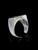 Sterling silver signet ring Corona Cross Franciscan order seal Catholic Church symbol 925 silver