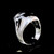 Sterling silver ring Grinning Phantom Skull high polished and antiqued 925 silver men's ring