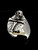 Sterling silver Skull ring Crucified Skeleton on Cross RIP high polished 925 silver